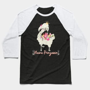 Alpaka Kleine Prinzessin Blumen Süß.png Baseball T-Shirt